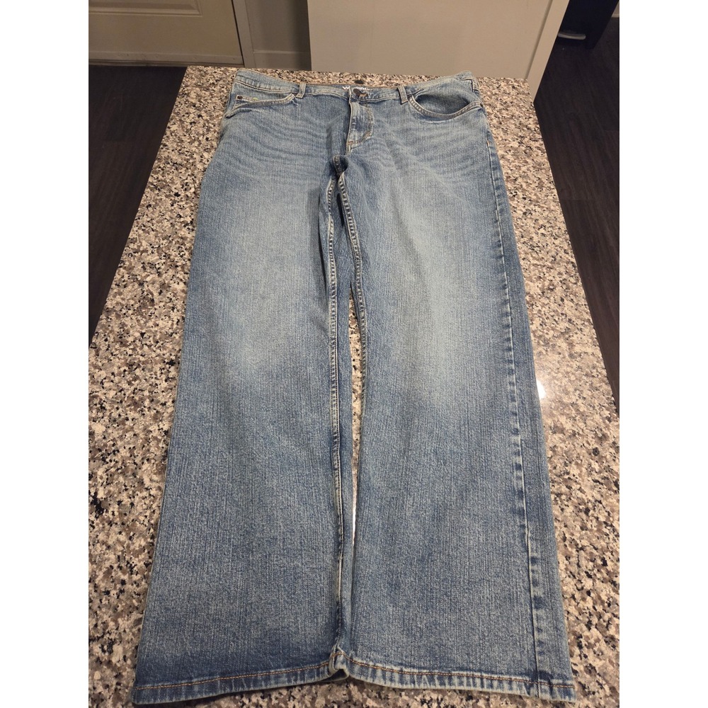 Wrangler Relaxed Boot Jeans Mens 40x30 Light Blue Stretch Denim 112340548